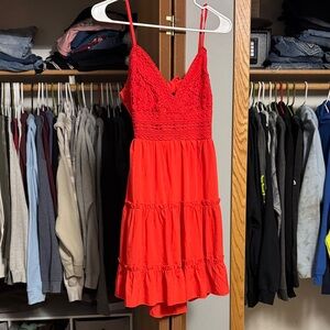 Elegant Red Lace Dress